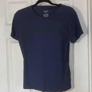 Nine West Deep Blue Short Sleeve Tee
